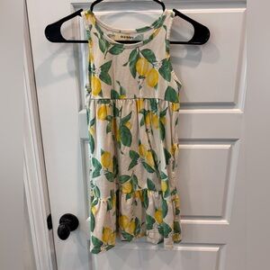 Old Navy Kids Lemon Print Dress - Cream and Yellow girl' sz 8